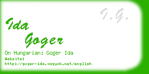 ida goger business card